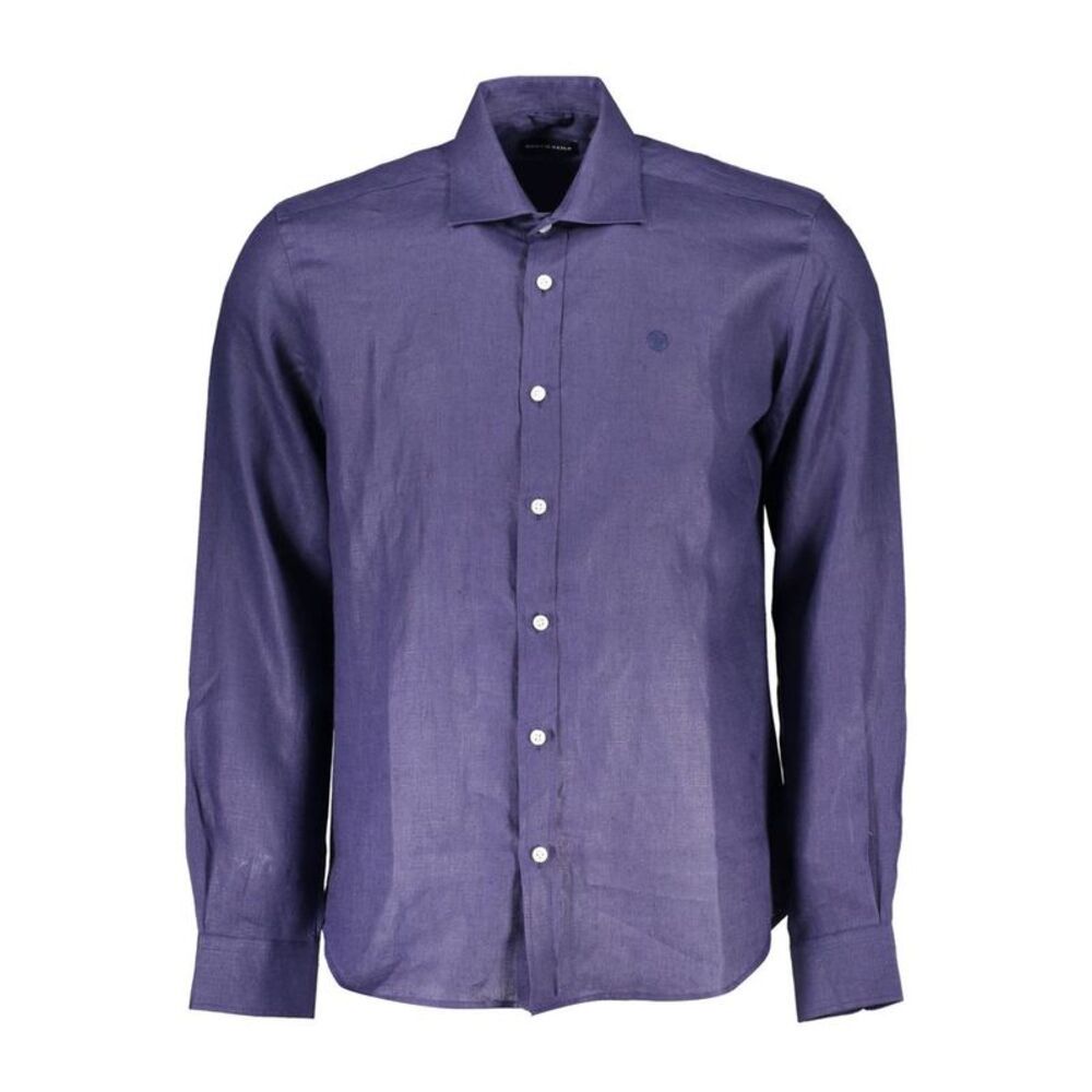 North Sails Blu Linen Men Men's Shirt